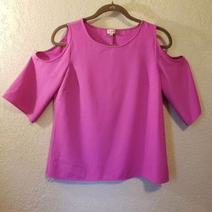 Cremieux Womens Pink Cold Shoulder Blouse Size XS